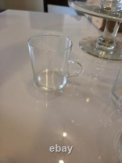 Complete vintage West Virginia Glass punch bowl set with original box. Has 14