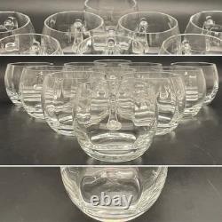 Crate & Barrel by Krosno 13 Piece Vertical Optic Crystal Punch Bowl Set Poland