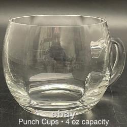 Crate & Barrel by Krosno 13 Piece Vertical Optic Crystal Punch Bowl Set Poland