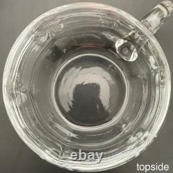 Crate & Barrel by Krosno 13 Piece Vertical Optic Crystal Punch Bowl Set Poland