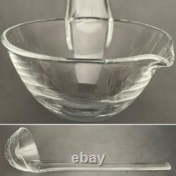 Crate & Barrel by Krosno 13 Piece Vertical Optic Crystal Punch Bowl Set Poland