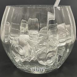 Crate & Barrel by Krosno 13 Piece Vertical Optic Crystal Punch Bowl Set Poland