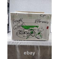 Crisa 14 Piece Glass Punch Bowl Set With Ladle And Cups Moderno Party