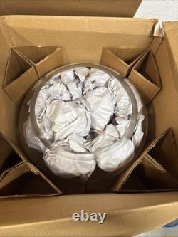 Crisa Moderno Handblown Glassware 14 Piece Fruit Punch Bowl Set