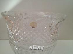 Crystal Clear Industries 24% Lead Crystal Large Round Punch Bowl Made in Poland