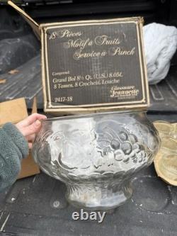 Crystal Plate and Punch Bowl Cups