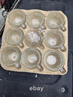 Crystal Plate and Punch Bowl Cups