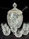 Crystal Punch Bowl With Lid, Ladle and Eight Glasses, 33cm Height