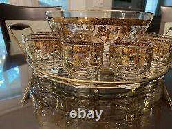 Culver Chantilly Punch Bowl Set in Caddy 14 pc