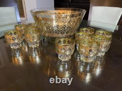Culver Valencia Punch Bowl Set with11 Cups
