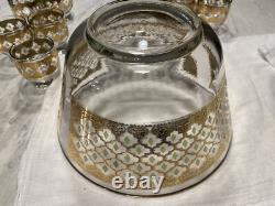Culver Valencia Punch Bowl Set with11 Cups