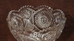 Cut Glass/Crystal Punch Bowl and Base, Vintage, Antique