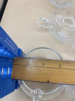 Cut Glass Punch Bowl Set of 22 From Italy Murano RARE 2 Sizes Cups 1970's MCM