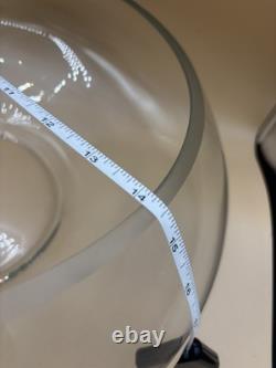 Cut Glass Punch Bowl Set of 22 From Italy Murano RARE 2 Sizes Cups 1970's MCM