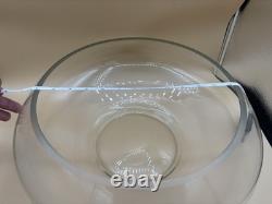 Cut Glass Punch Bowl Set of 22 From Italy Murano RARE 2 Sizes Cups 1970's MCM
