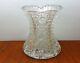 Cut Glass Signed Vase Multi Patterned Excellent Condition