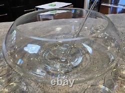 Cut glass Punch Bowl Set of 14 Made in Italy