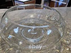 Cut glass Punch Bowl Set of 14 Made in Italy
