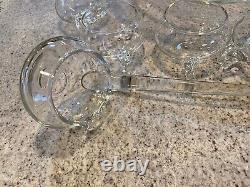 Cut glass Punch Bowl Set of 14 Made in Italy