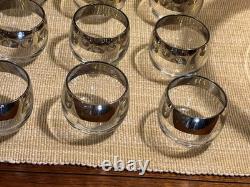 DOROTHY THORPE (Style) Punch Bowl Set with12 Roly Poly Glasses & Ladle MINT