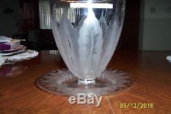 Dorflinger Kalana Lilly Punch Bowl & Underplate Museum Quality (rare)