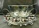 Dorothy Thorpe Mid Century 15 pc. Silver Fade Punch Bowl Set Roly Poly 5oz w1s1