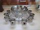 Dorothy Thorpe Roly Poly Silver Band Punch Bowl Set with Alum Stand & Ladle 15 pc