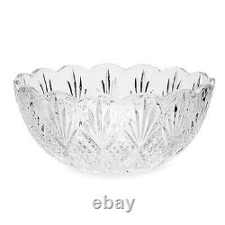 Dublin by Godinger Crystal Punch Bowl Set with 8 Glasses New