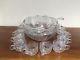 Duncan & Miller CARIBBEAN Clear Punch Bowl Set with Cups & Ladle Deco