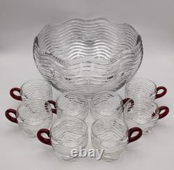 Duncan Miller Caribbean Punch Bowl OR SERVING BOWL with 8 Cups