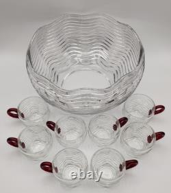Duncan Miller Caribbean Punch Bowl OR SERVING BOWL with 8 Cups