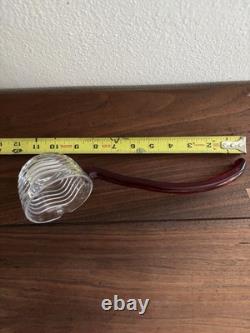 Duncan & Miller Caribbean Ruby Red handle Glasses and Punch bowl Ladel