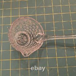 Duncan Miller Clear Bubble Glass Hobnail Punch Bowl Set ORIGINAL Cups Ladle Bowl