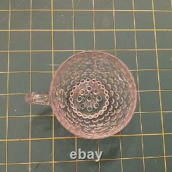 Duncan Miller Clear Bubble Glass Hobnail Punch Bowl Set ORIGINAL Cups Ladle Bowl