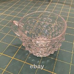 Duncan Miller Clear Bubble Glass Hobnail Punch Bowl Set ORIGINAL Cups Ladle Bowl