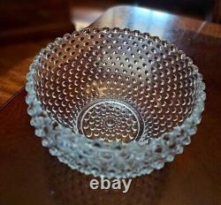 Duncan Miller Hobnail bubble 15 pc punch bowl set underplate 12 cups ladle bowl