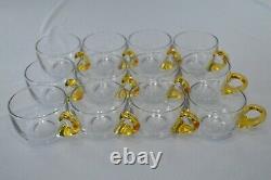 Duncan Miller No 901 Amber Punch Bowl Amber & Clear Ladle & 12 Cups