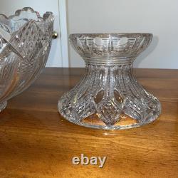 Duncan & Miller Punch Bowl & Base. 12 Tall (includes Base) X 14Pressed Glass