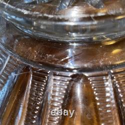 Duncan & Miller Punch Bowl & Base. 12 Tall (includes Base) X 14Pressed Glass