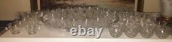 EAPG 08 US Glass Slewed Horseshoe Radiant Daisy Punch Bowl Ladle 43 Cup Tray Set