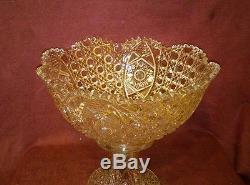 EAPG Antique Pressed Glass Large Punch Bowl