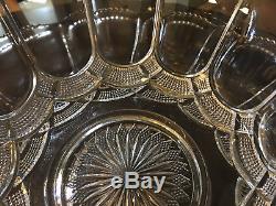 EAPG Galloway Punch Bowl Under Plate and 10 Cups PERFECT