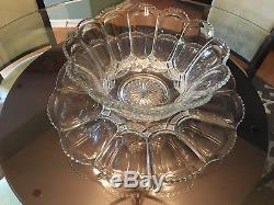 EAPG Galloway Punch Bowl Under Plate and 10 Cups PERFECT