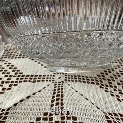 EAPG Glass MANHATTAN Punch Bowl Bulls Eye Tiffin Franciscan 13 3/8 x 8 Cups