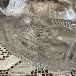 EAPG Glass MANHATTAN Punch Bowl Bulls Eye Tiffin Franciscan 13 3/8 x 8 Cups