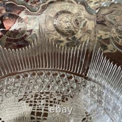 EAPG Glass MANHATTAN Punch Bowl Bulls Eye Tiffin Franciscan 13 3/8 x 8 Cups