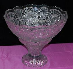 EAPG Imperial Broken Arches Punch Bowl 6 Piece Set Vintage M3777