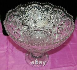 EAPG Imperial Broken Arches Punch Bowl 6 Piece Set Vintage M3777