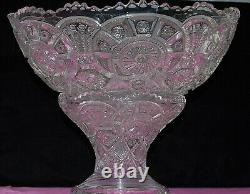 EAPG Imperial Broken Arches Punch Bowl 6 Piece Set Vintage M3777