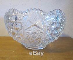 EAPG L E Smith Daisy and Button Punch Bowl with15 Cups